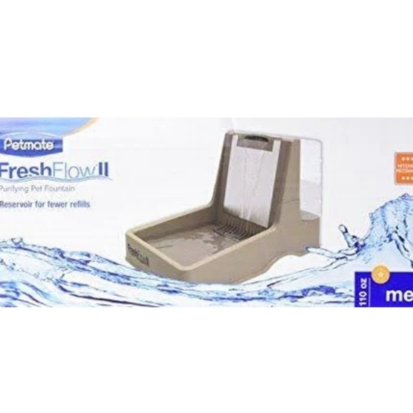 Petmate Brushed Nickel Reflection Pond Fresh Flow Pet Fountain - Picture 4 of 7